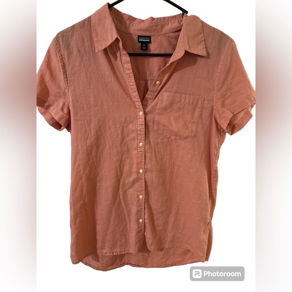 Patagonia Organic Cotton Lightweight A/C Button Front Top Size M